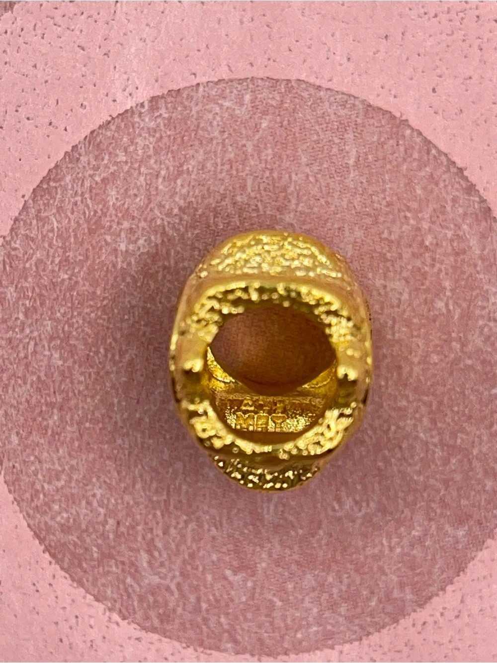 Pandora Gold Plated Textured Celestial Sun Mini Charm